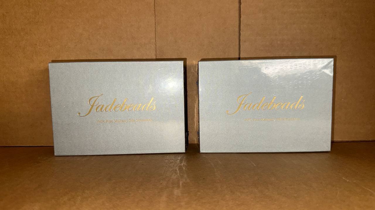 Jadebeads 100% Pure Mulberry Silk Scrunchies (2 Boxes)
