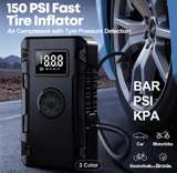 Jump Starter w/ Air Compressor Tire Inflator Portable Power Bank LED Light USB C - Image 4