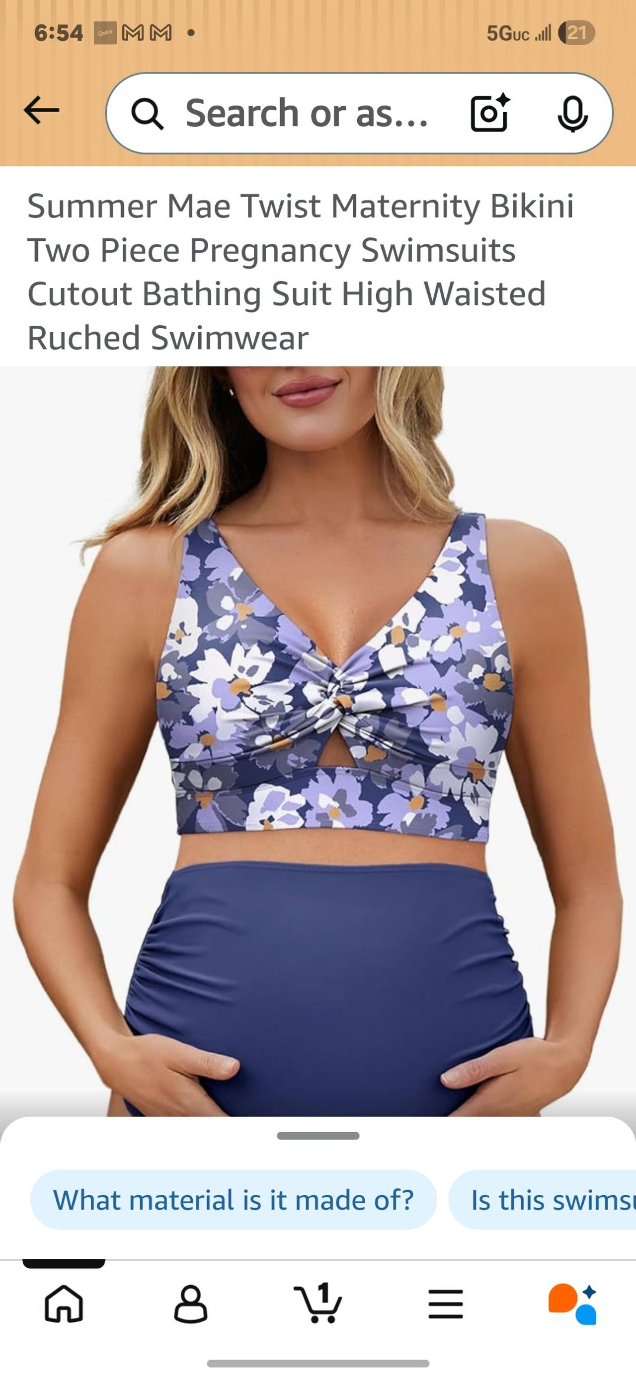 Summer Mae Twist Maternity Bikini Two Piece Pregnancy Swimsuit