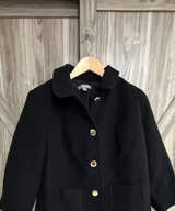 Jessica London Gold Button Black Dress Coat size 12 - Image 1