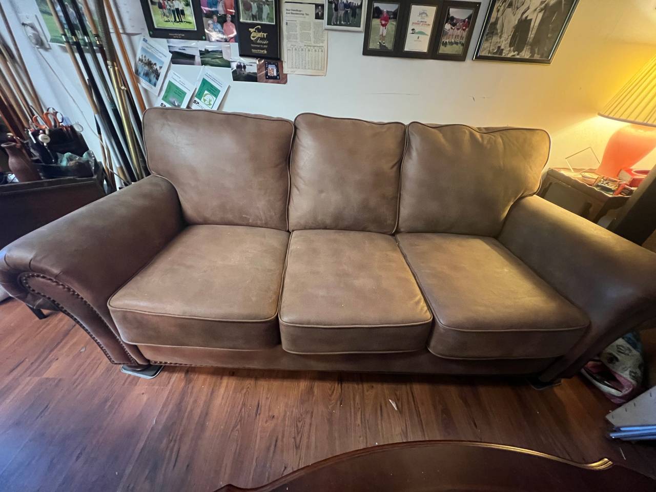 Brown Leather Sofa