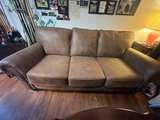 Brown Leather Sofa - Image 1