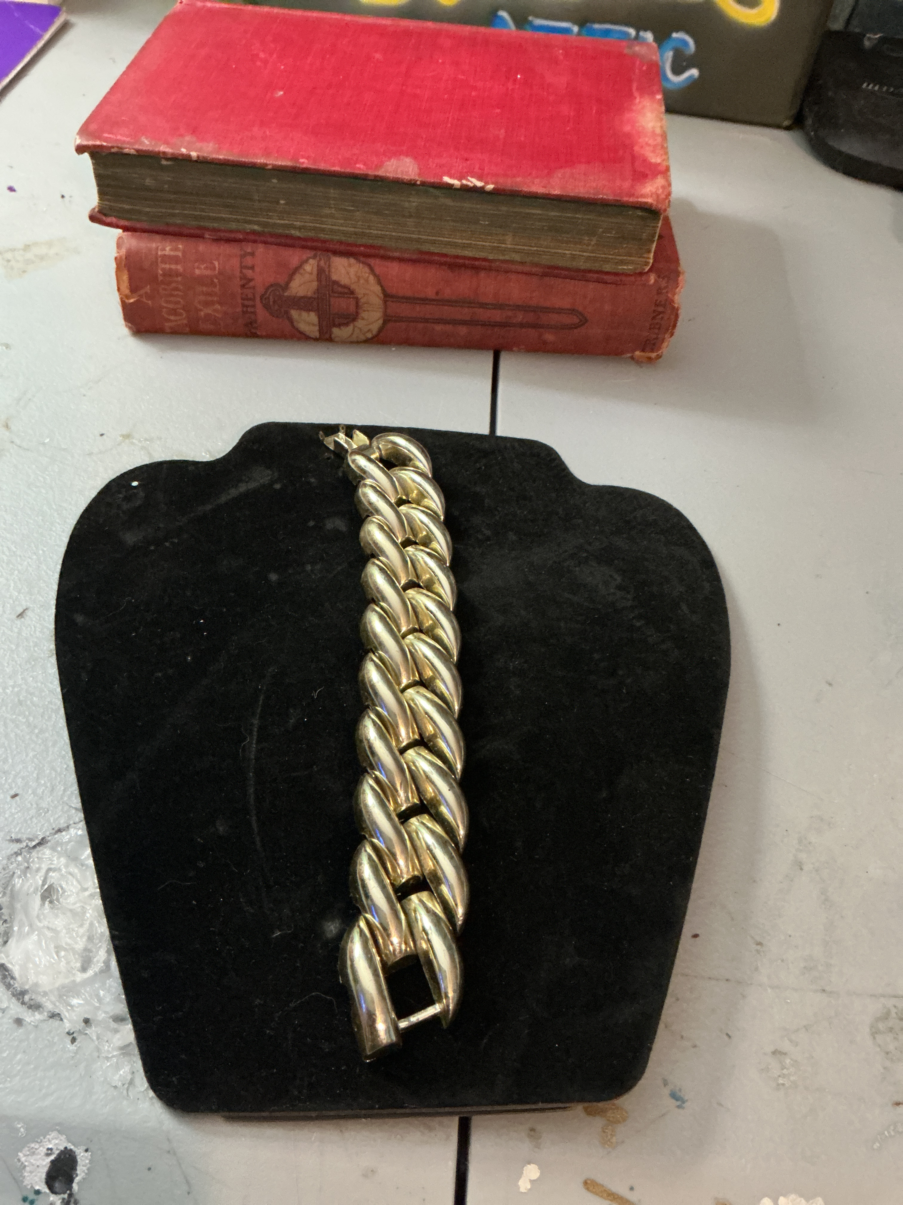 Gold Tone Chunky Curb Link Bracelet