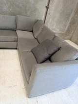 Gray Sectional Sofa with Chaise Lounger - Image 3