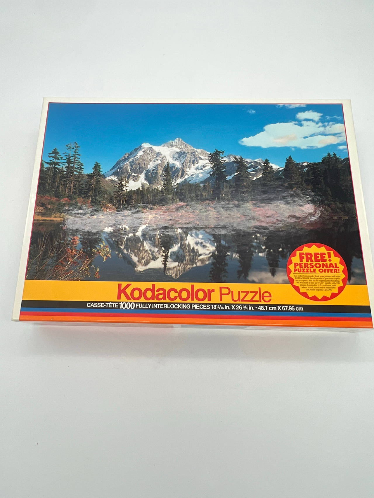 Vintage Kodak Kodacolor Puzzle Heather Lake WA 1000 Piece Factory Sealed No 7777