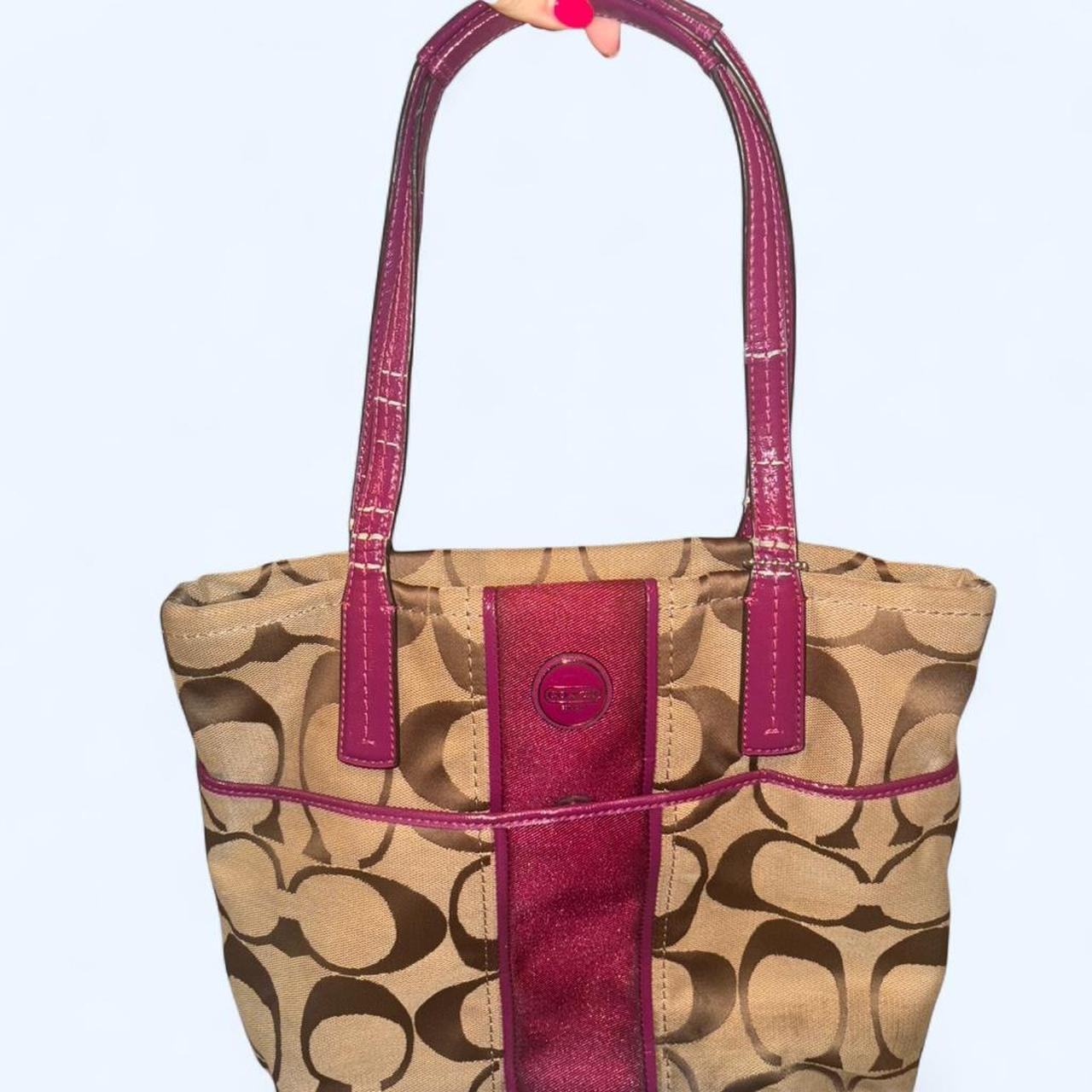 Coach Signature Stripe Tote Bag