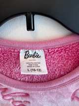 Barbie Girls Pink Plush Fleece Sweatshirt and Jogger Pants 2-Piece Set - Image 2