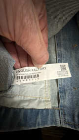 English Factory Collarless Denim Jacket - Image 4