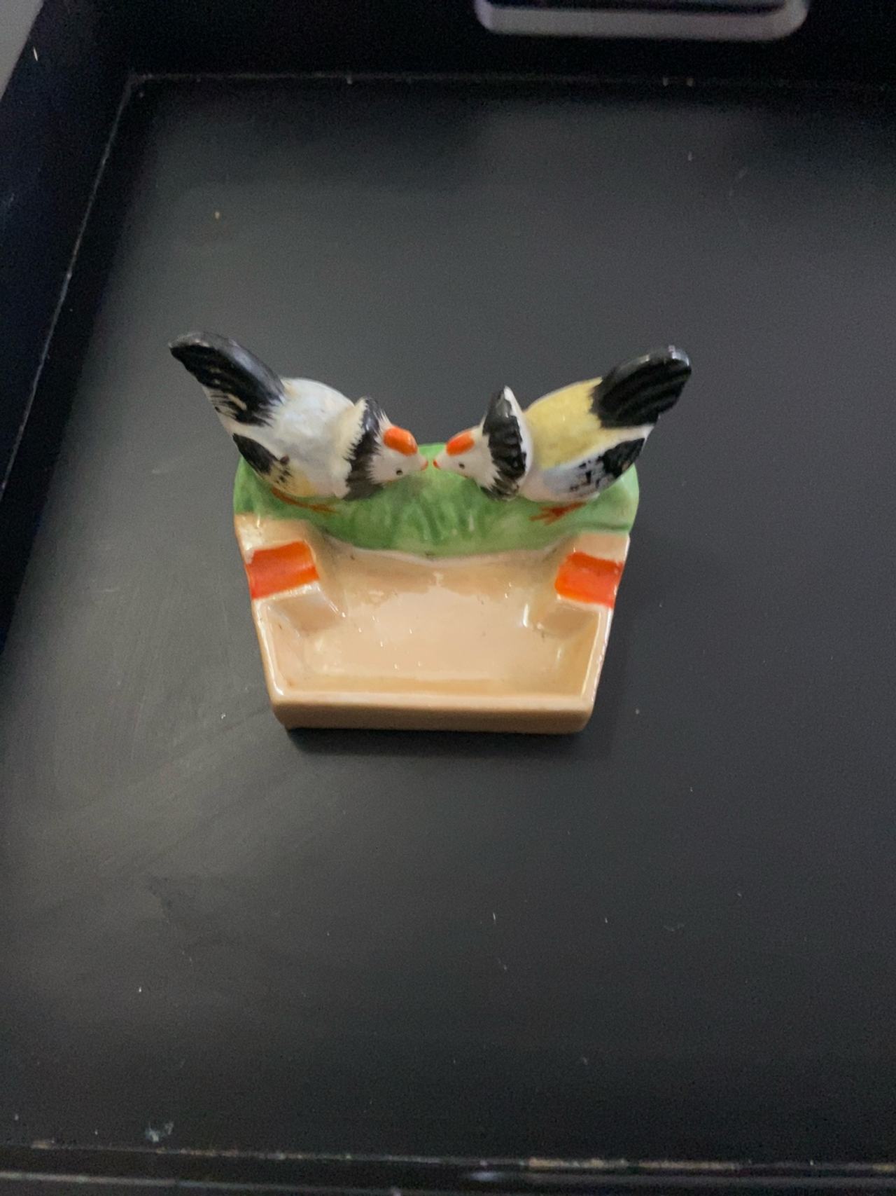 Vintage Japanese Porcelain Bird Ashtray
