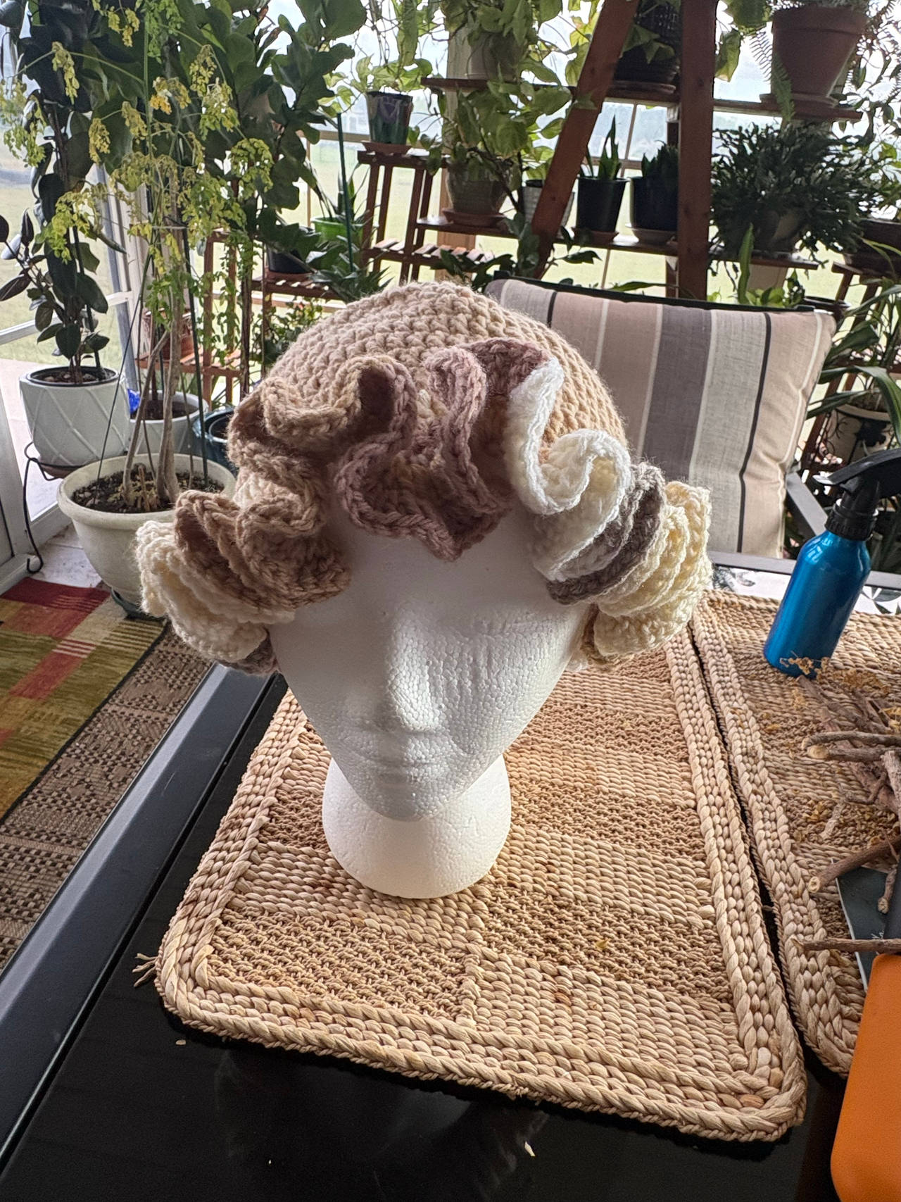 Handmade Crochet Ruffle Hat