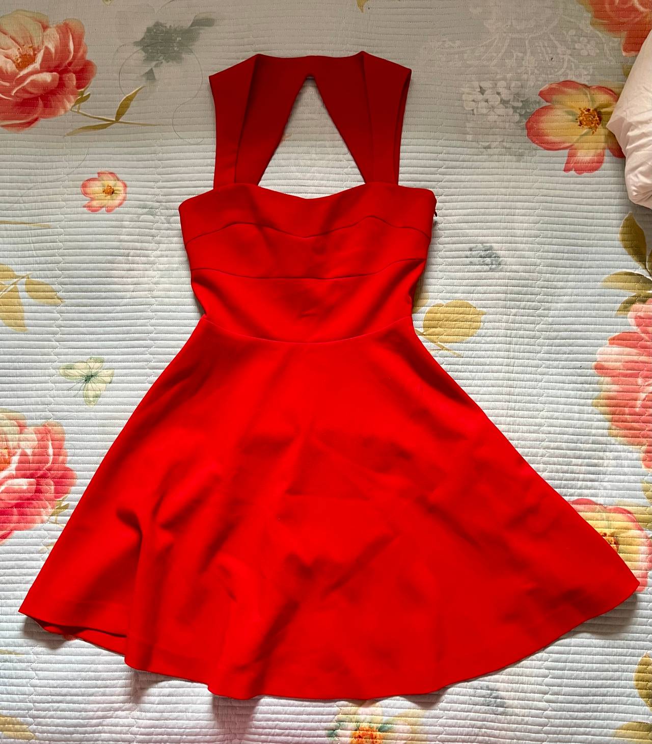Red mini dress