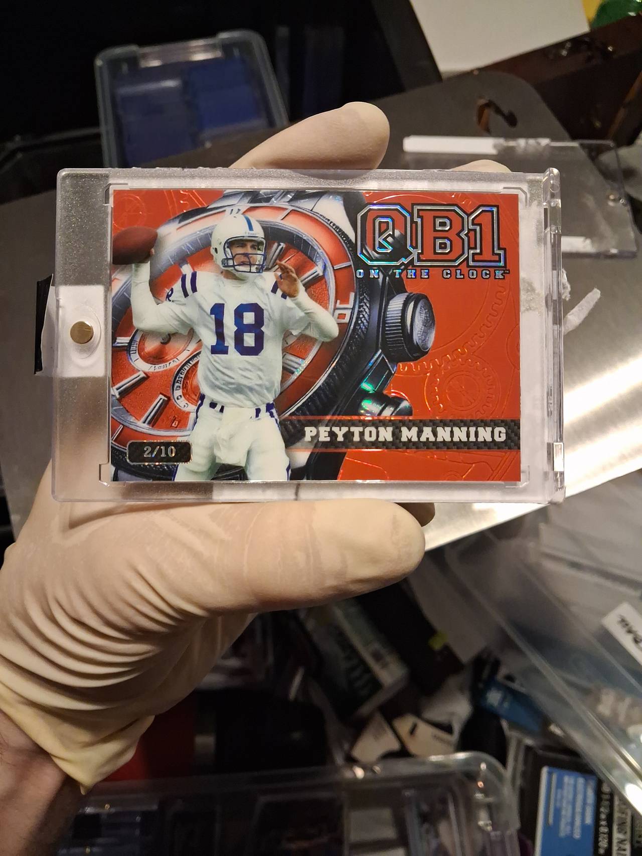 2023 Panini Zenith Peyton Manning QB1 On The Clock Orange Pulsar /10