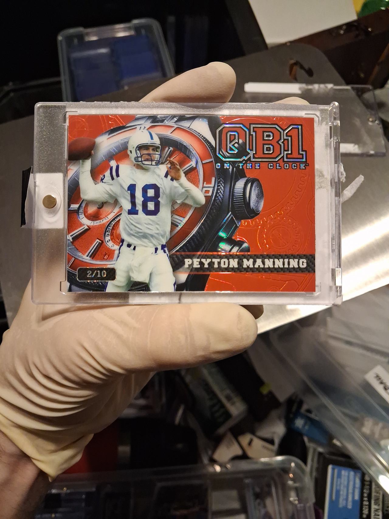 2023 Panini Zenith Peyton Manning QB1 On The Clock Orange Pulsar /10