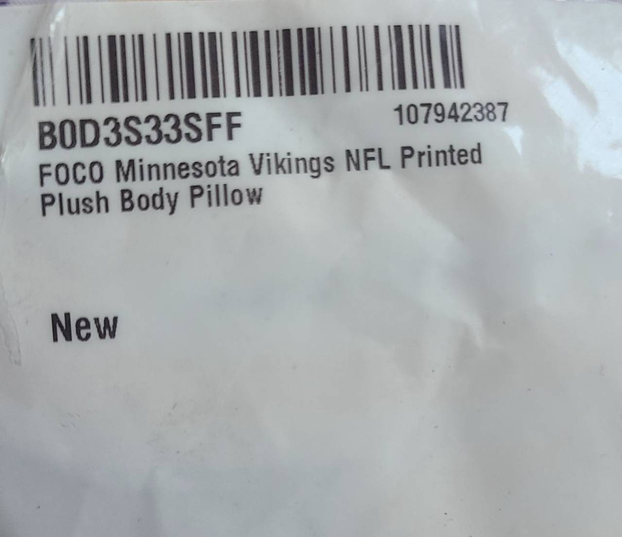 2 Pack Minnesota Vikings NFL Bed Pillow