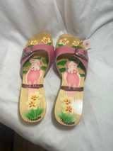 Woodies Cockatoo Hand Painted Wooden Platform Sandals - Image 5