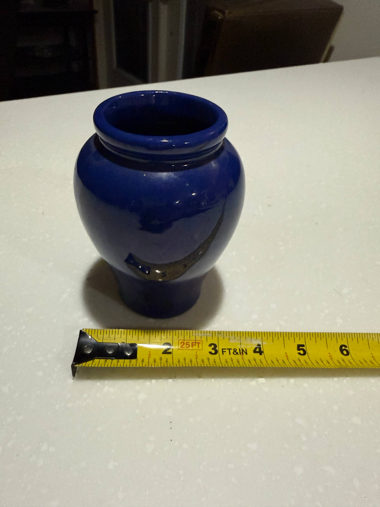 Small Cobalt Blue Ceramic Vase