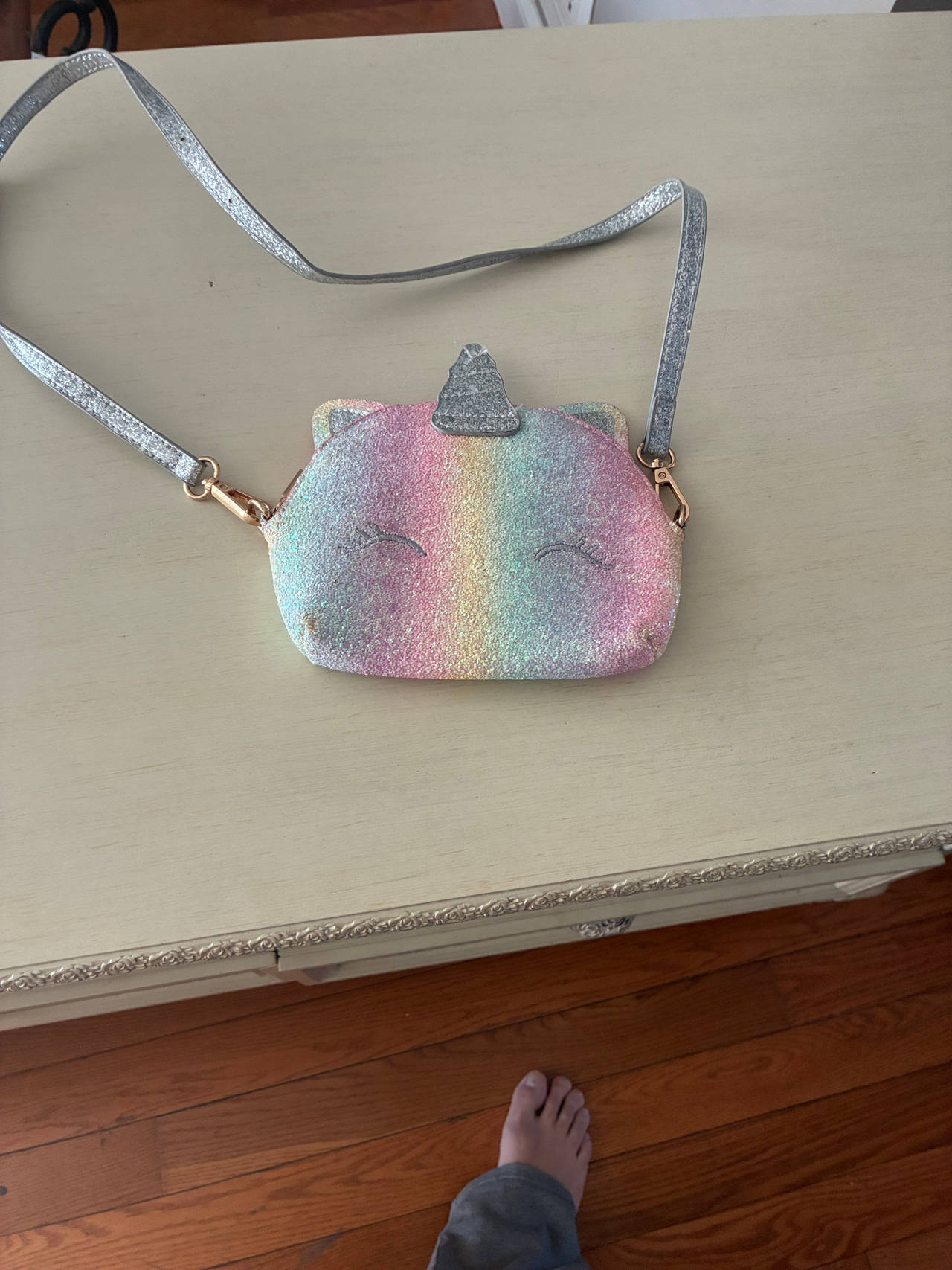 Glitter Rainbow Unicorn Crossbody Bag