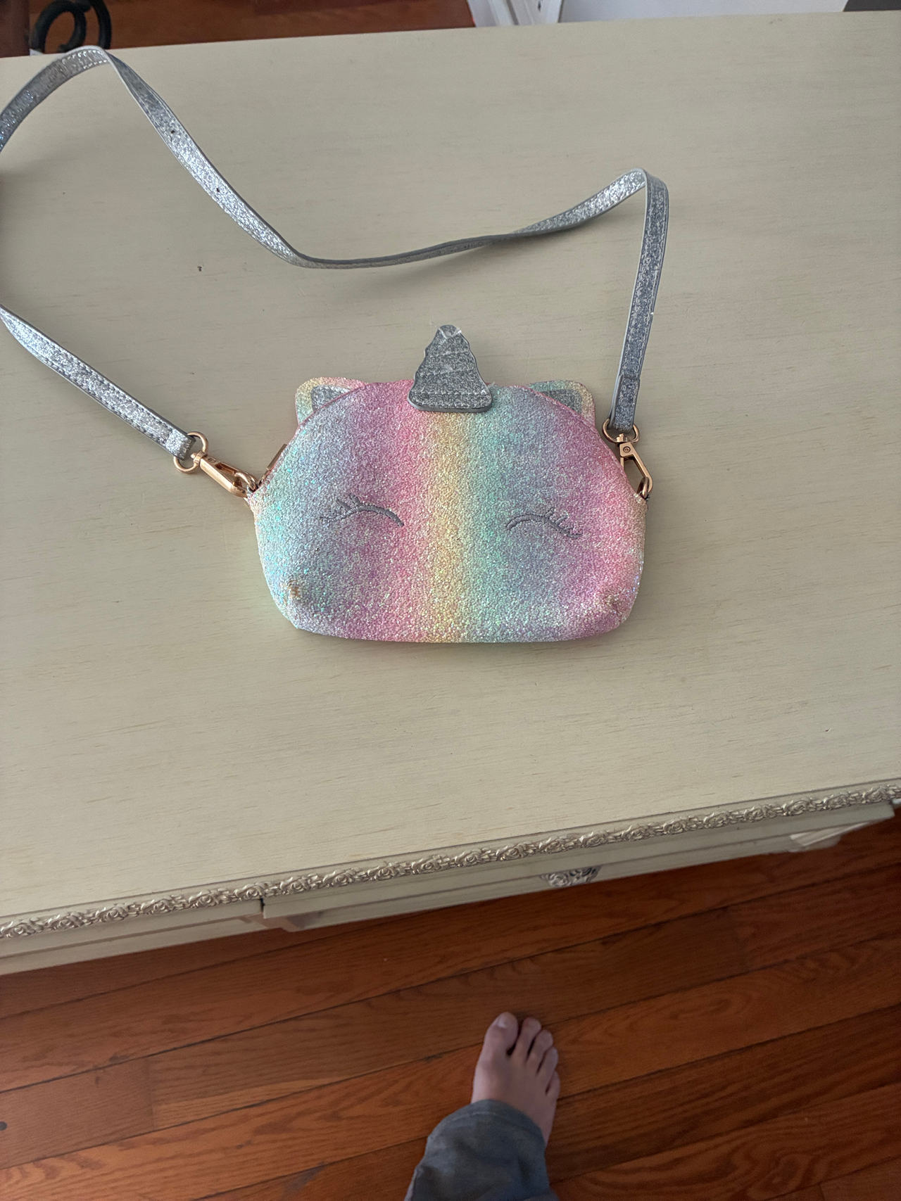 Glitter Rainbow Unicorn Crossbody Bag