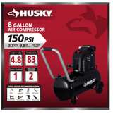 Husky 8 Gal. 150 PSI Portable Electric Air Compressor - Brand New - Image 3
