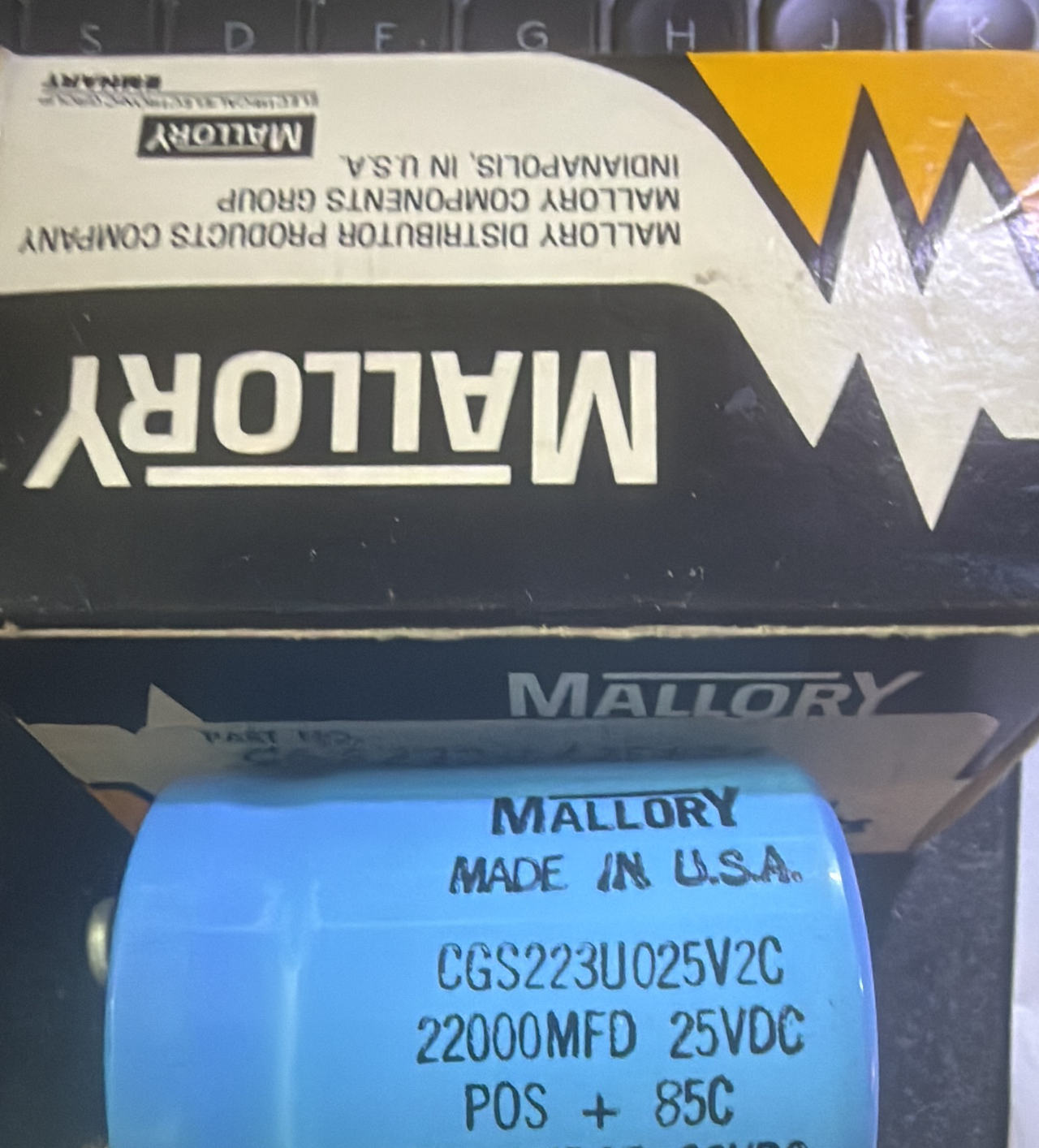 Mallory CGS223U025V2C Aluminum Electrolytic Capacitor