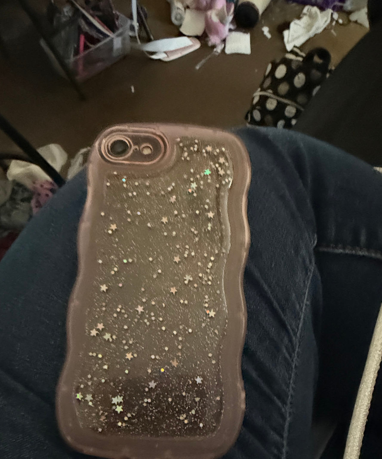 Wavy Glitter Star iPhone Case