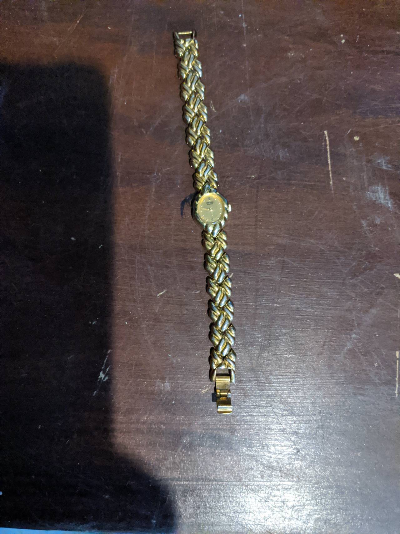 Seiko Ladies Gold Tone Braided Bracelet Watch