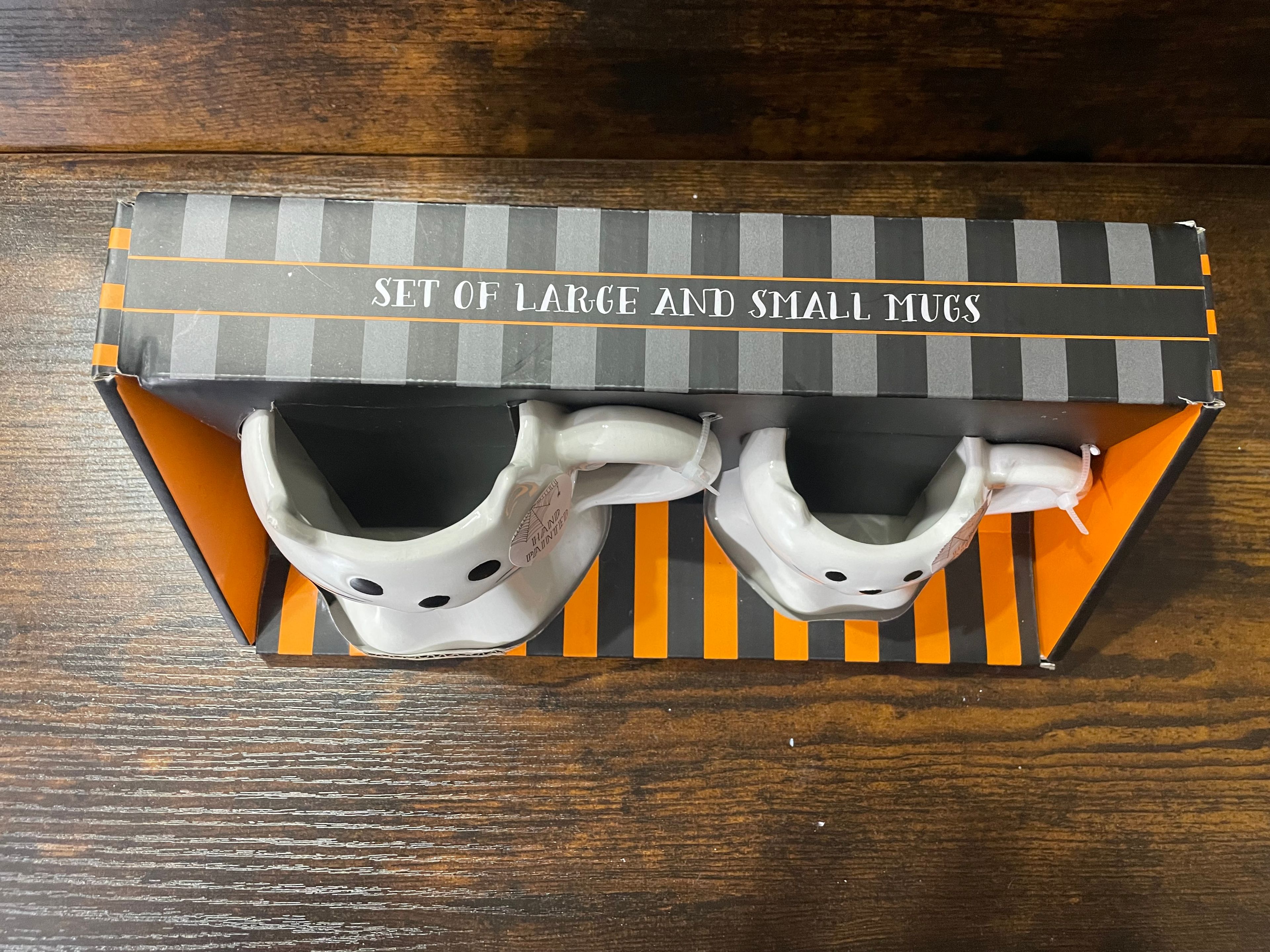 Cobwebs & Cauldrons Halloween Cat Mug with Pink Bow - Image 3