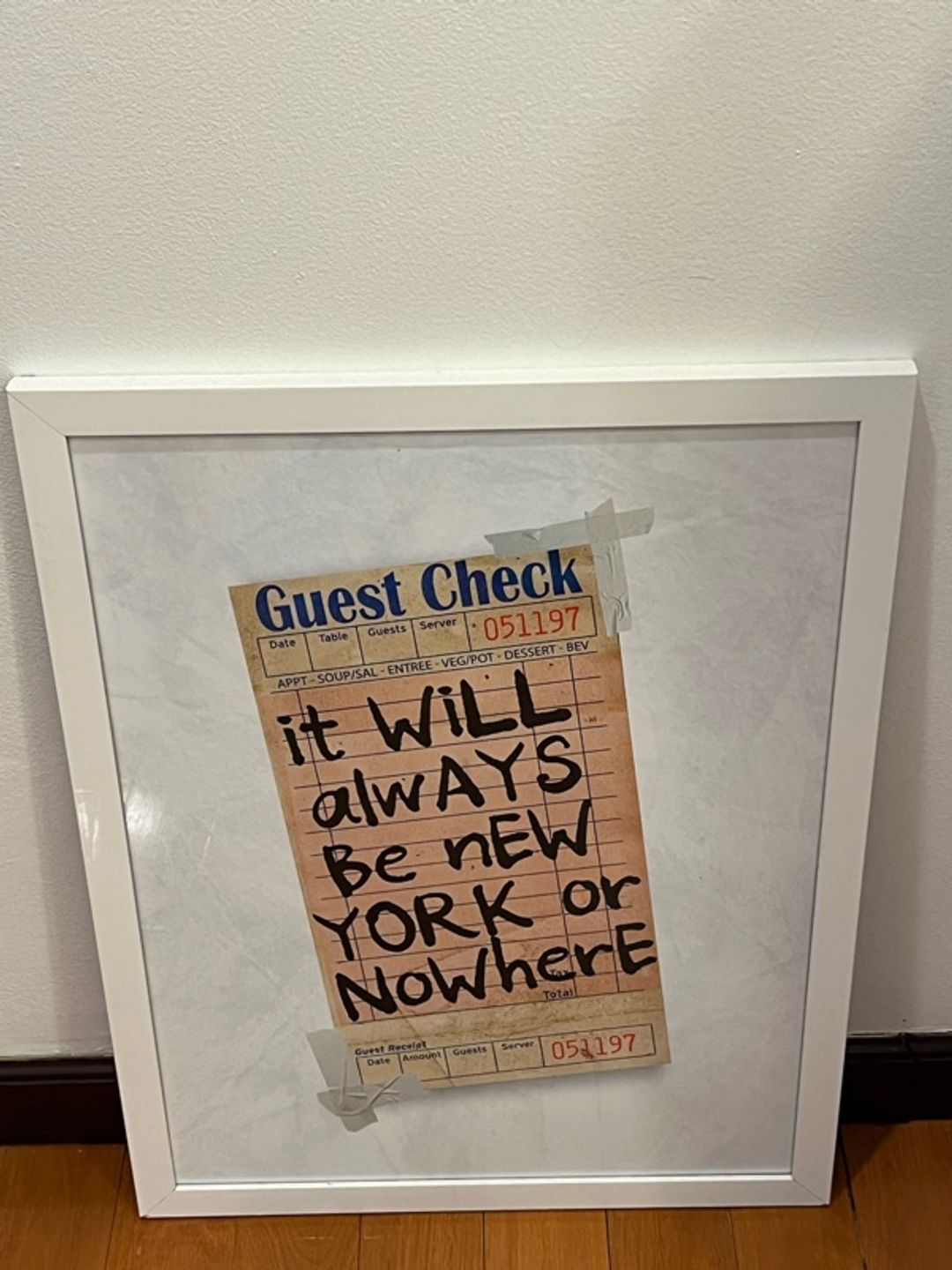 Guest Check Poster Print Retro Bar Cart