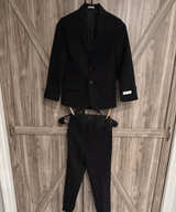 Black Calvin Klein Boys 2-Piece Suit Set size 8 Jacket and Dress Pants - Image 1