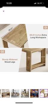 Modern Rectangular Wood Office Desk - Image 4