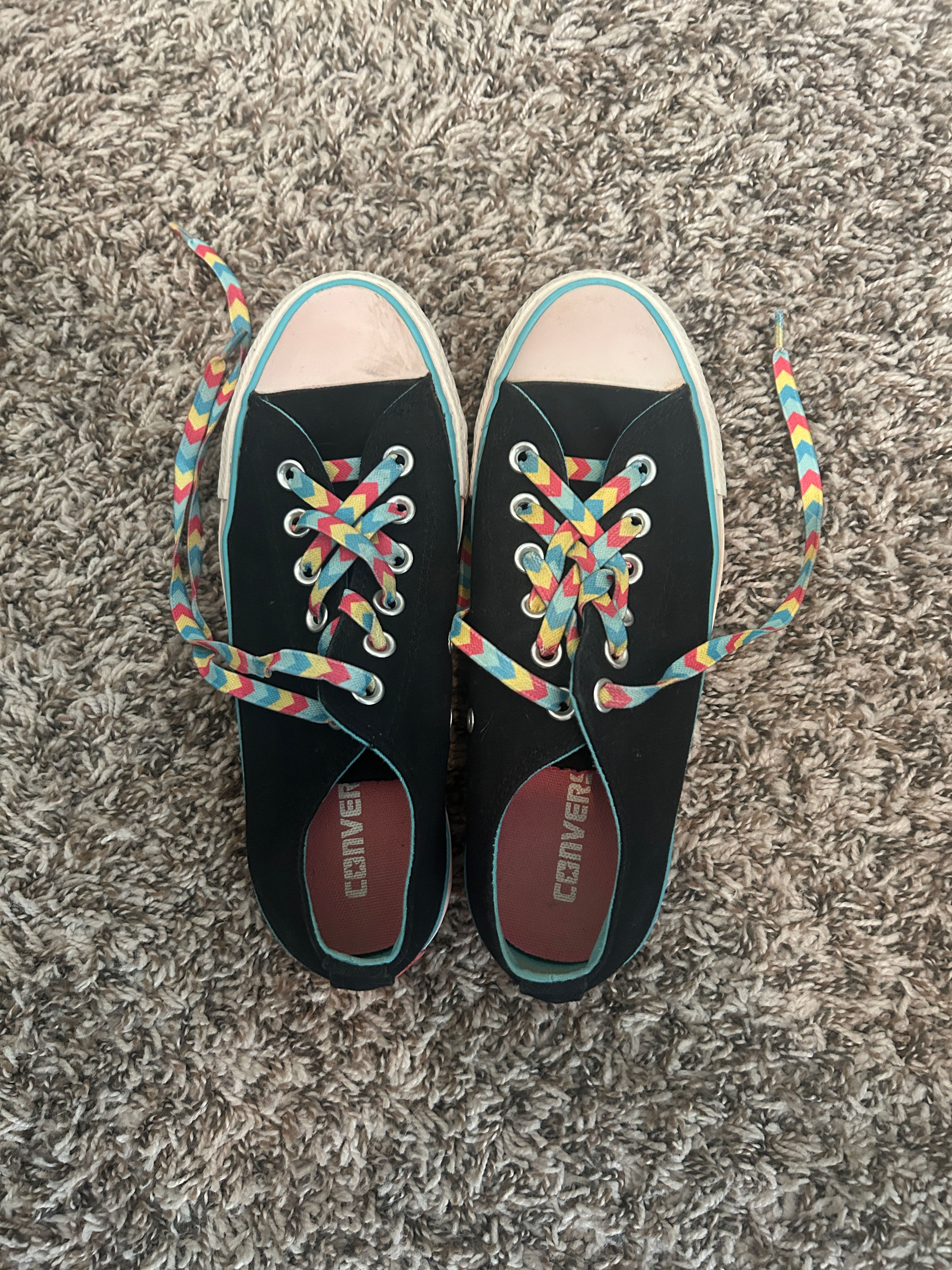 Converse Chuck Taylor All Star Low Top Black with Blue Trim