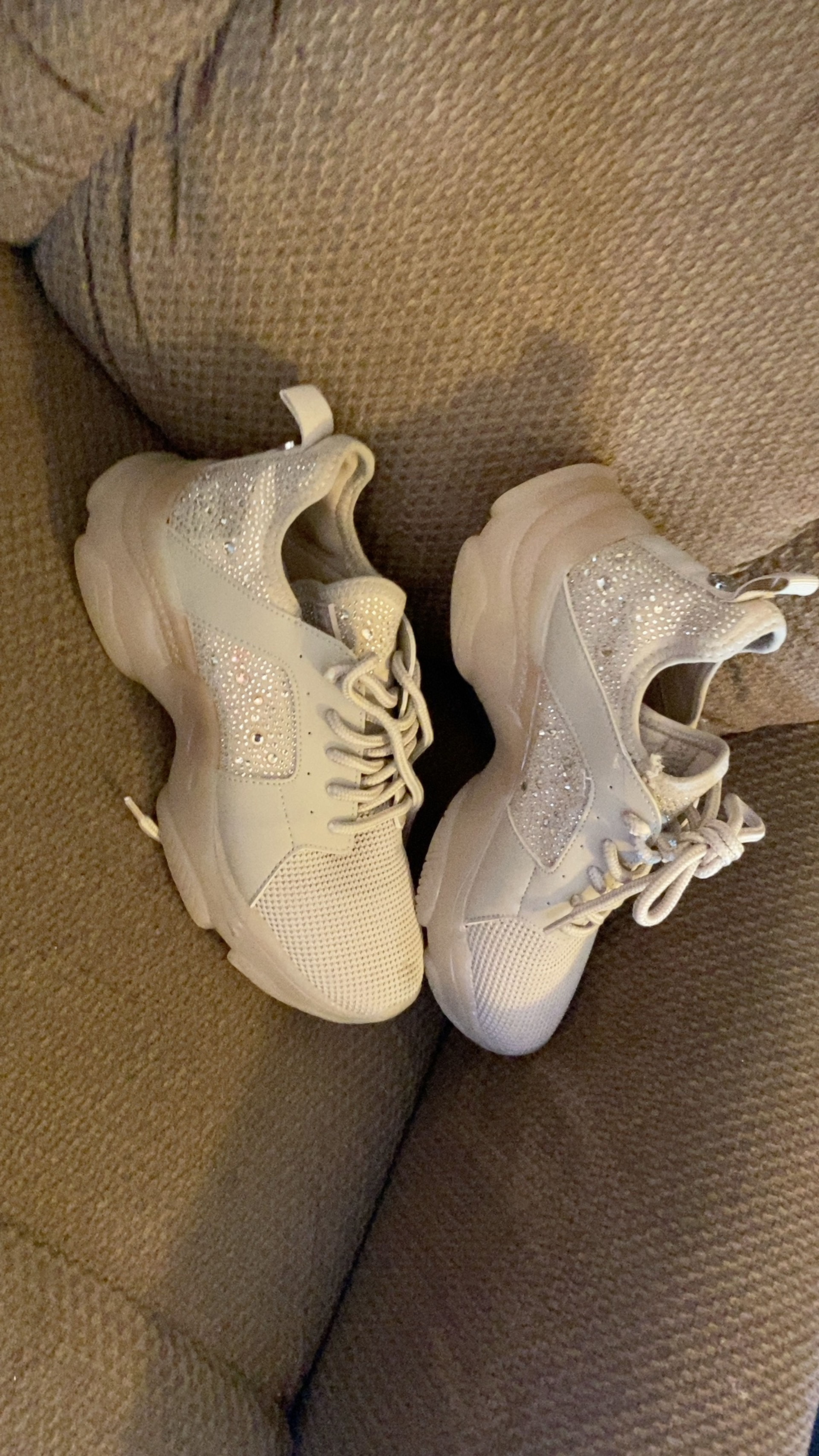 Steve Madden Ganzo-R Rhinestone Sneaker Blush