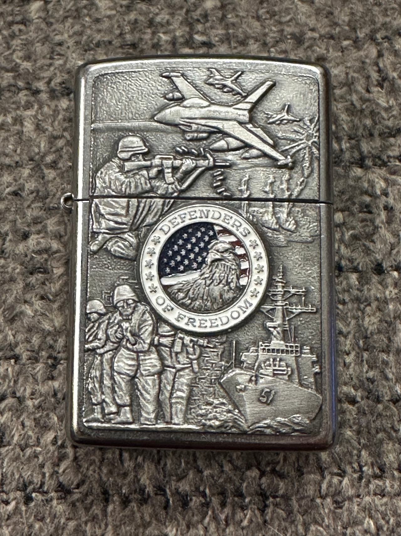Zippo Joined Forces Emblem Chrome Lighter