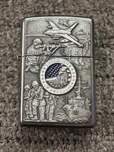 Zippo Joined Forces Emblem Chrome Lighter - Image 1