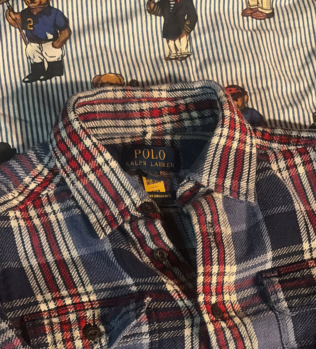 Polo Ralph Lauren Youth Plaid Flannel Shirt Medium 10/12