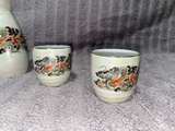 Japanese Asian Dragon Ceramic Sake Set with Cups - Image 2