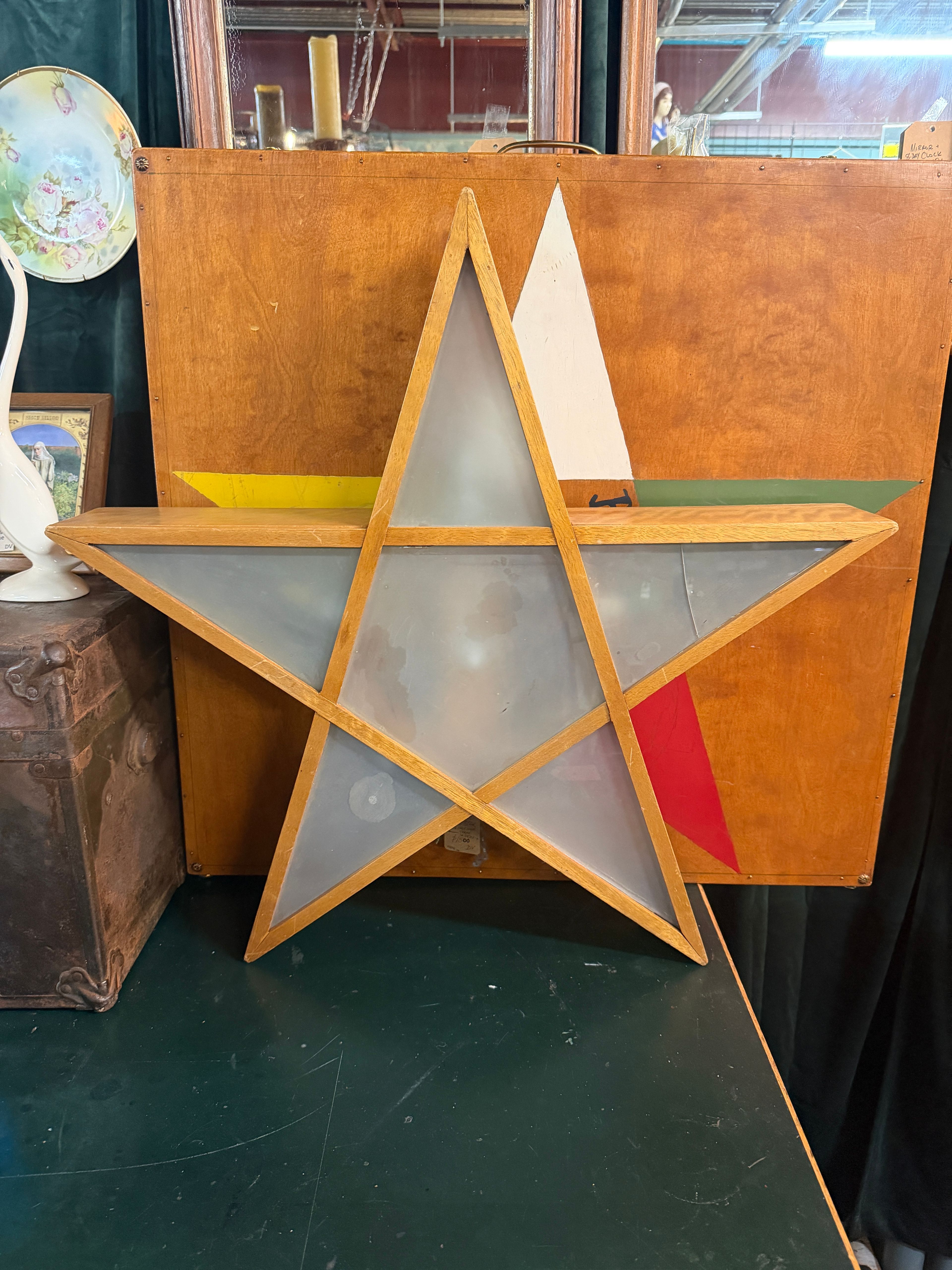 Order of the Eastern Star Lodge Wood Star & Carrying Case - Yerba Buena 1961