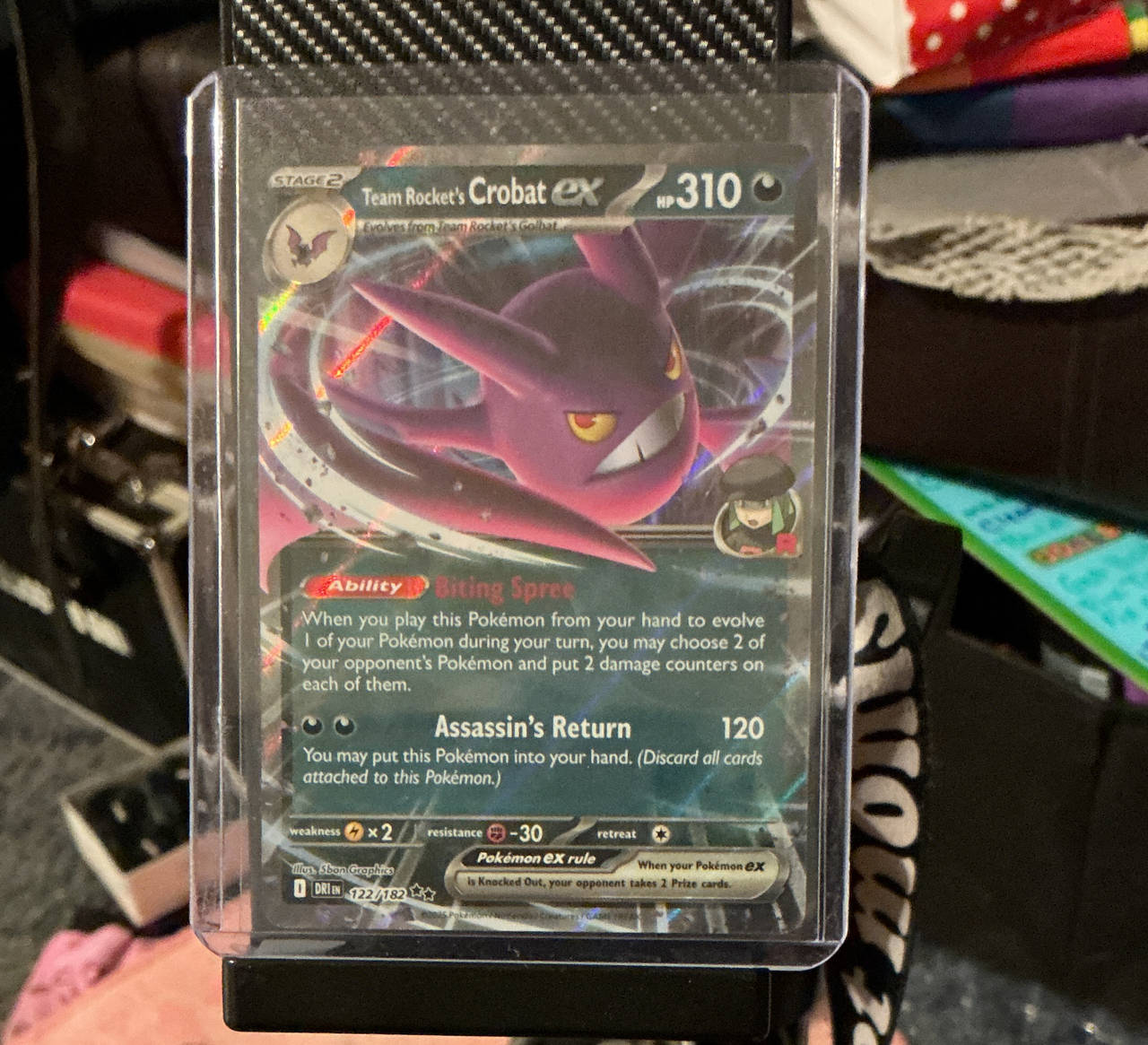 Pokémon TCG Team Rocket's Crobat ex 122/182
