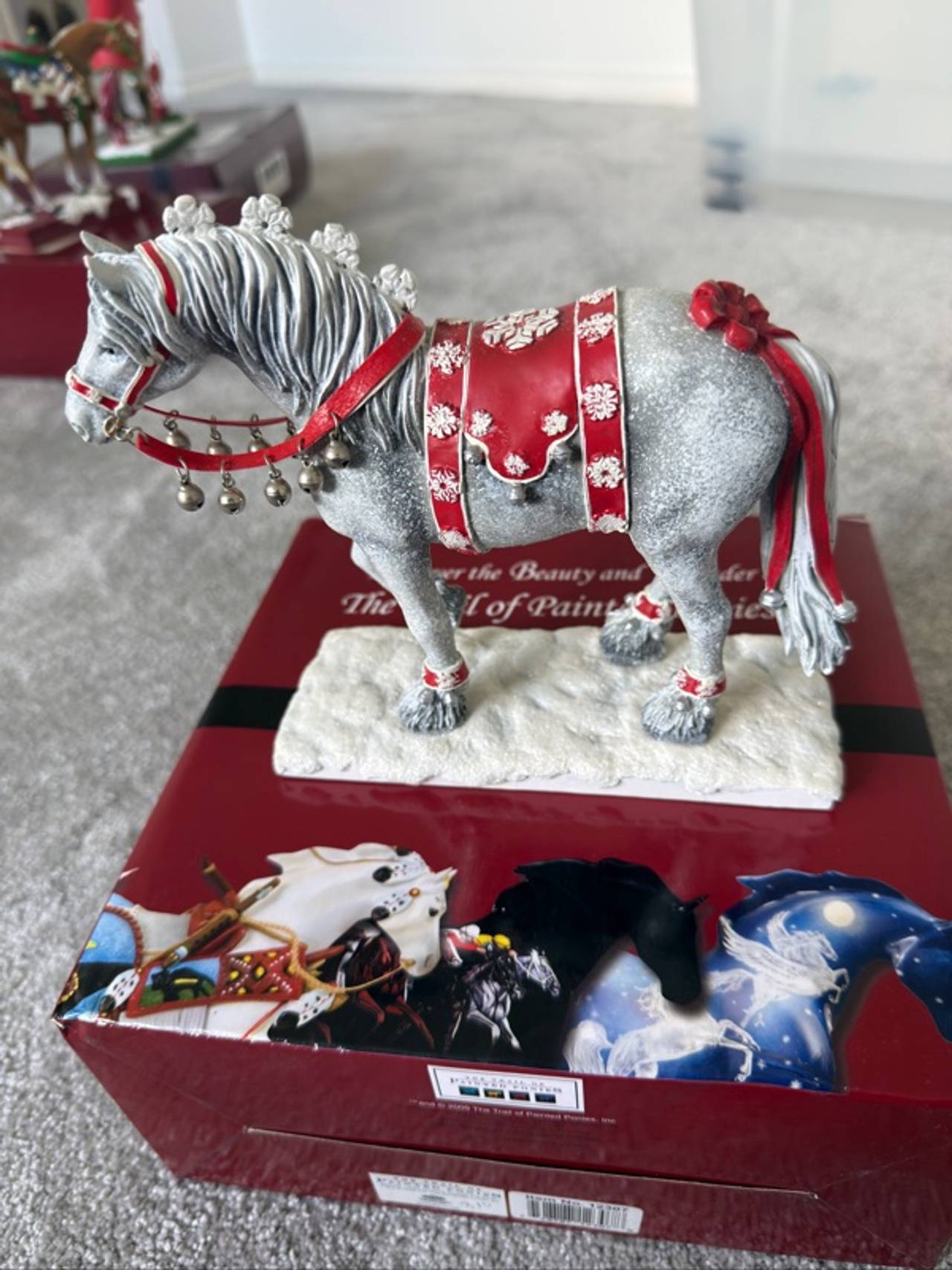 Enesco Trail of Painted Ponies Dashing Through the Snow Figurine