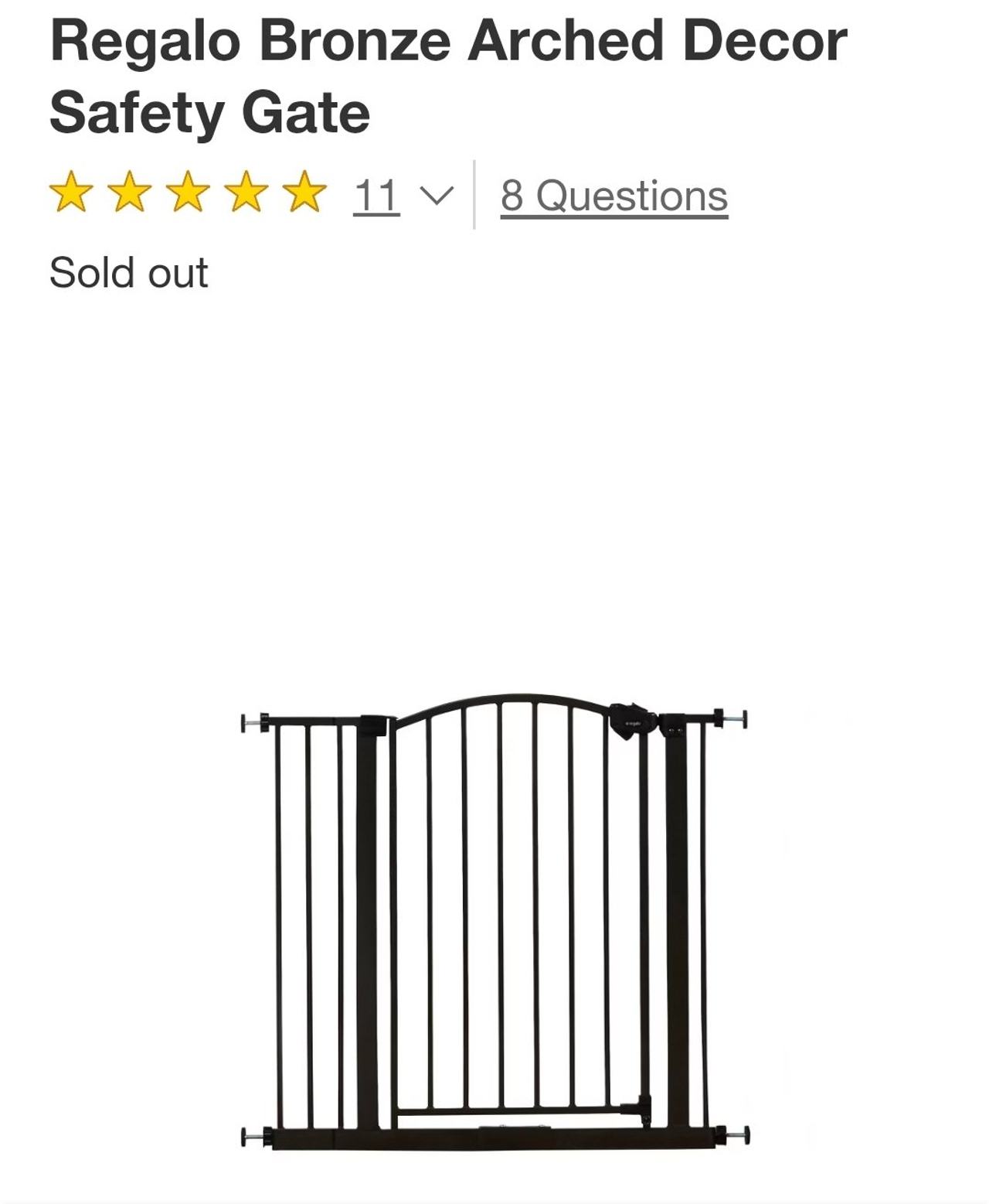 New Regalo Bronze Arched Decor Safety Gate