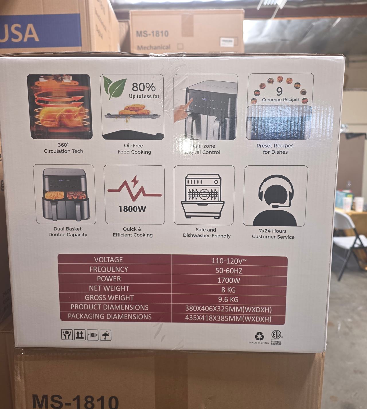 Miraston MS-1810D Dual Basket Air Fryer