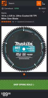 Makita A-94801 12" 80T Micro-Polished Miter Saw Blade - Image 2