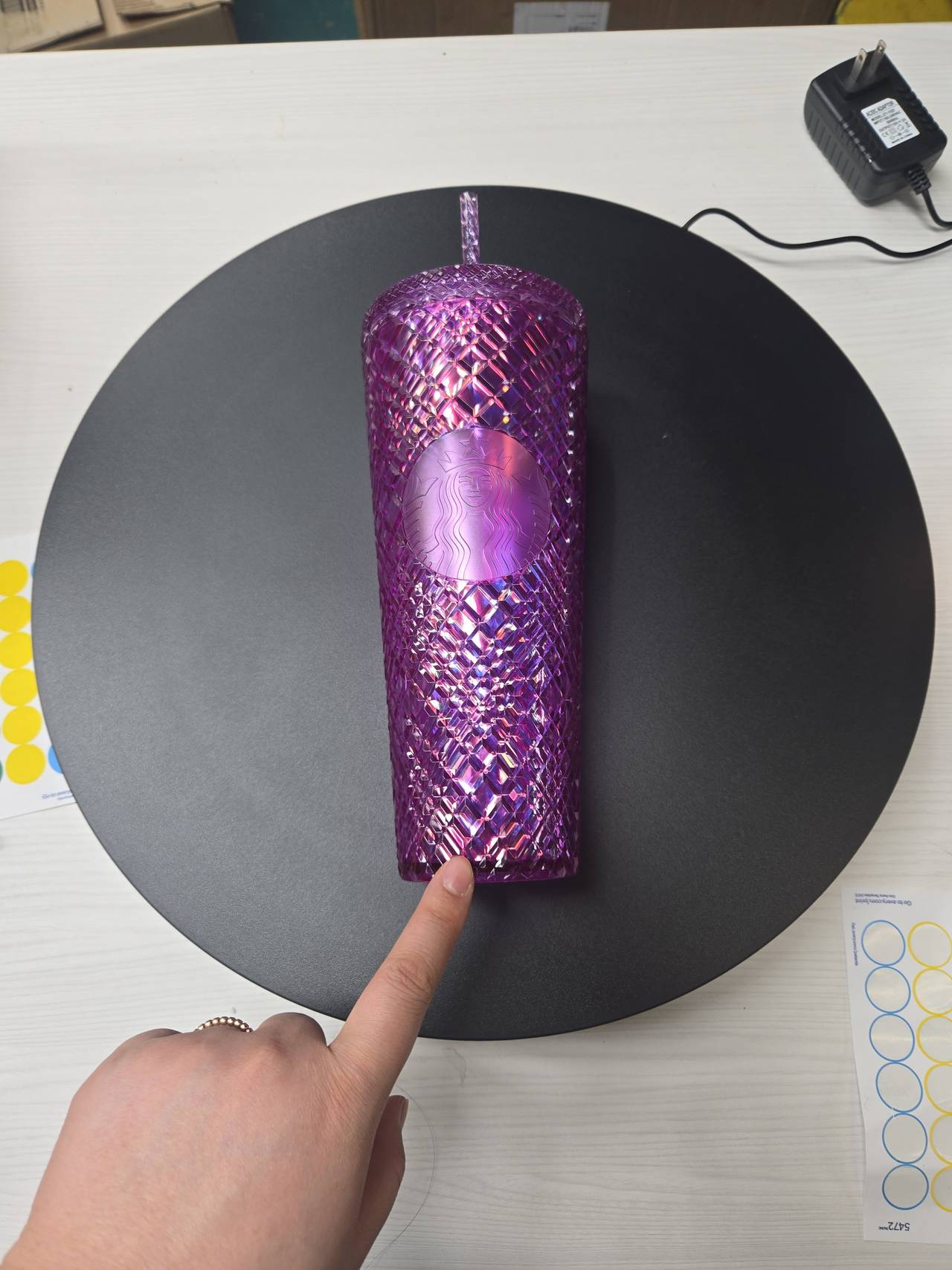 Starbucks Purple Studded Iridescent Tumbler 24oz