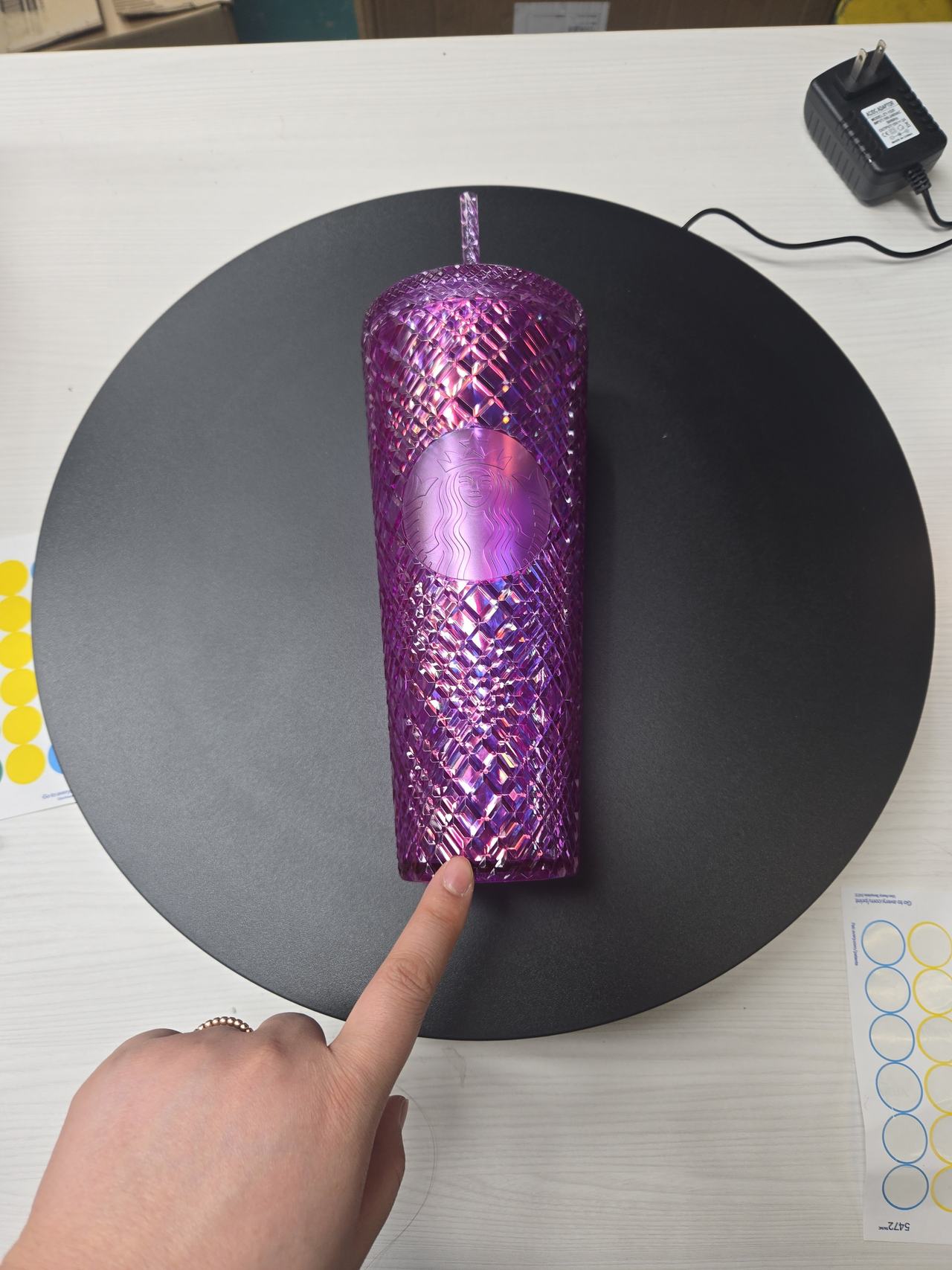 Starbucks Purple Studded Iridescent Tumbler 24oz