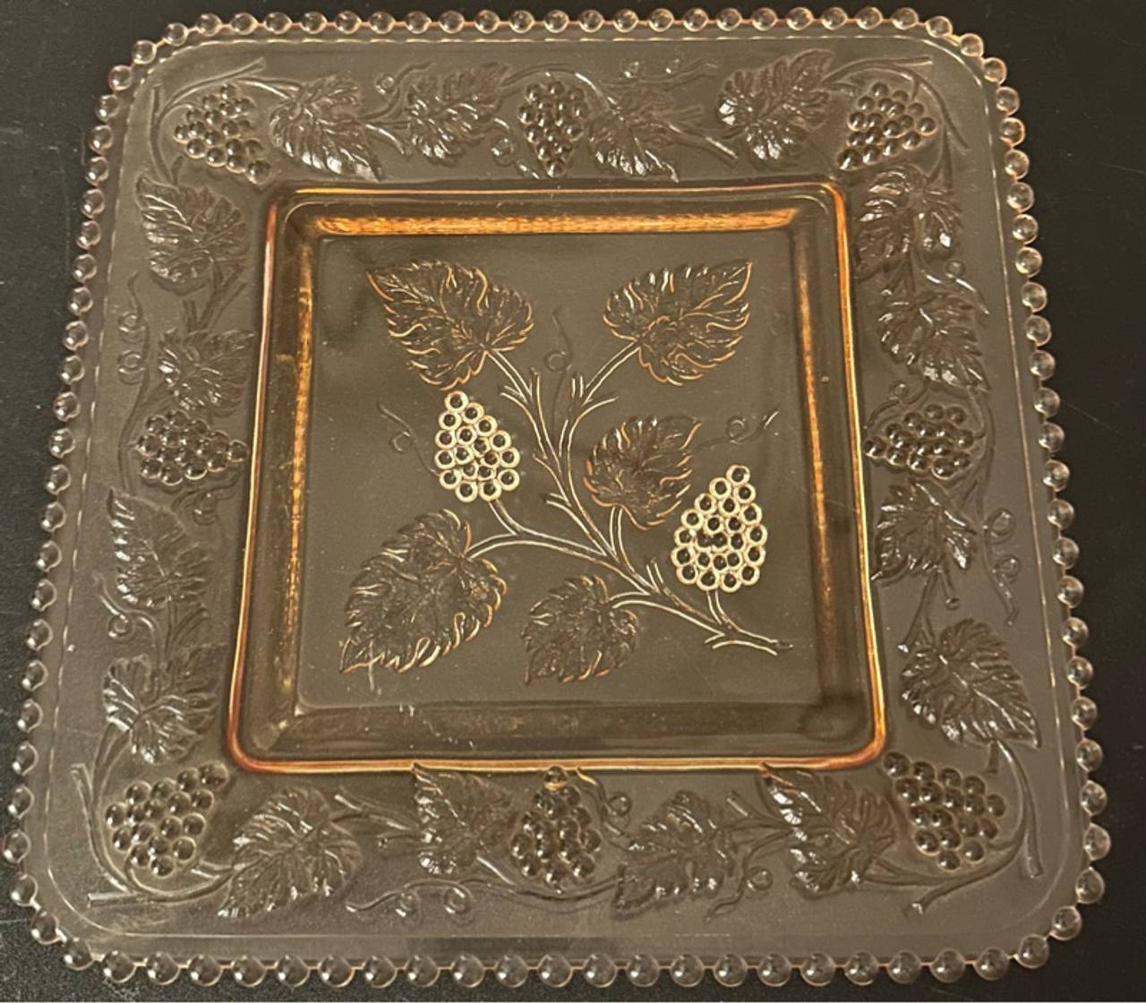 Northwood Grape and Cable Carnival Glass Plate