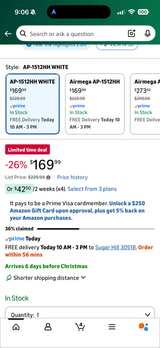 Coway Airmega AP-1512HH(W) White HEPA Air Purifier - Image 3