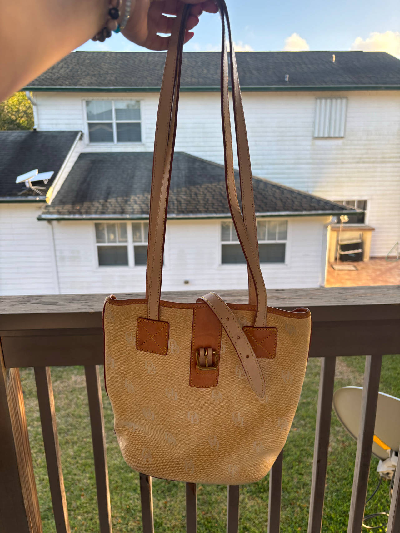 Dooney & Bourke Signature Monogram Bucket Bag