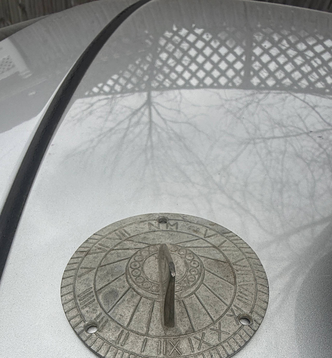 Vintage Cast Metal Garden Sundial