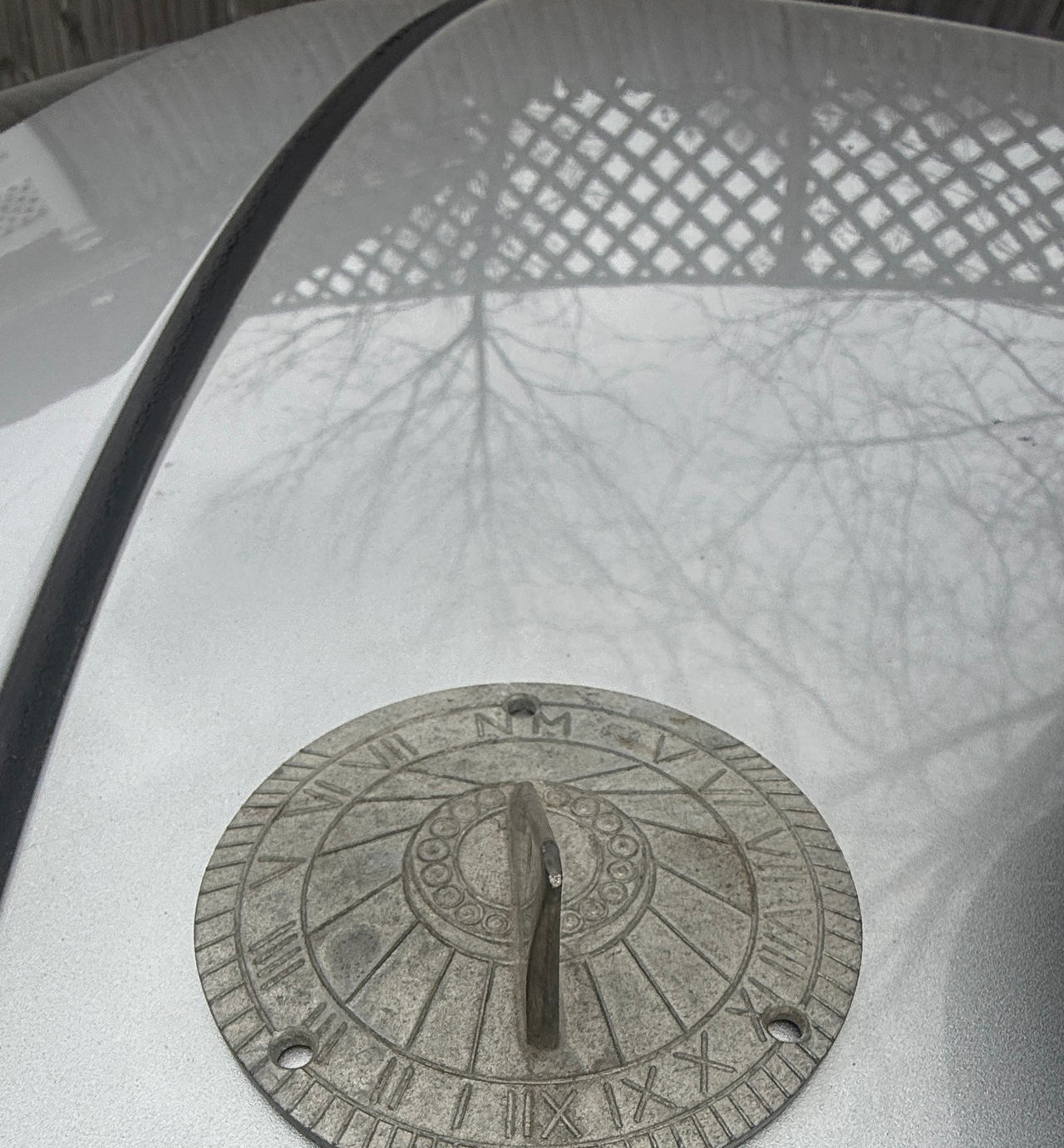 Vintage Cast Metal Garden Sundial