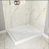 Acrylic Shower Base with Center Drain and Drain Assembly - Image 2